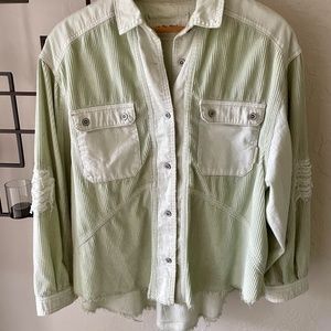 Free People We the Free Corduroy Oversized Shirt *Happy In Cord Top* #599
